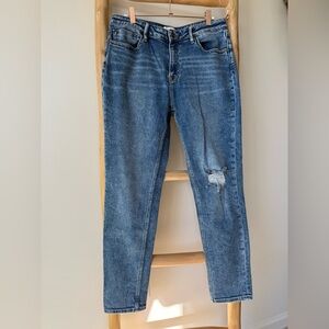 Driftwood Audrey High Rise Straight Distresses Denim Jeans Size 30 RN110712